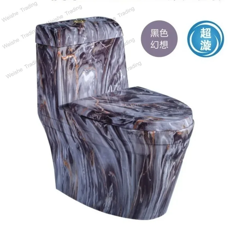 

Boutique high-end wood grain, marble pattern toilet, super swirl one-piece toilet toilet