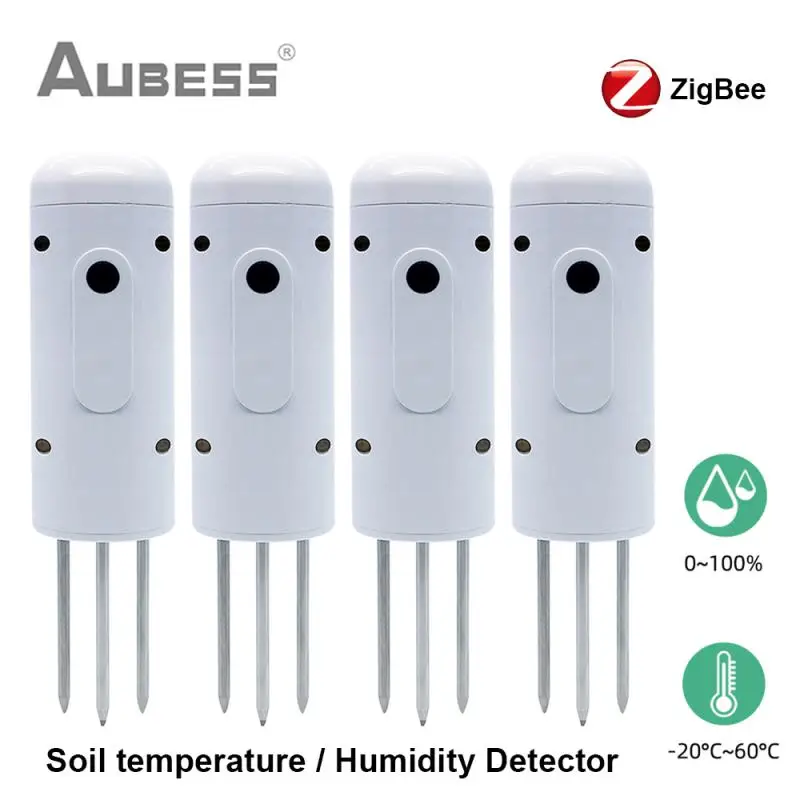 

Tuya Zigbee Wireless Soil Moisture Meter Temperature Humidity Tester Plant Monitor IP67 Waterproof Detector Via ZigBee Gateway