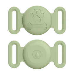 Funda de silicona grabada para Apple Airtag, Collar para perro y gato, localizador GPS, funda protectora suave para Apple Air Tag Tracker Holder