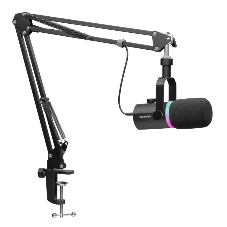 2025 gran oferta, venta de fábrica, micrófono dinámico FEELWORLD PM1-AS XLR/USB para grabación de Podcasting, transmisión en vivo de juegos