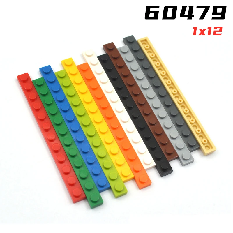 

Rainbow Pig MOC Parts 60479 Plate 1 x 12 Compatible Bricks DIY Assmble Building Blocks Particle Kid Puzzle Brain Toy Gift