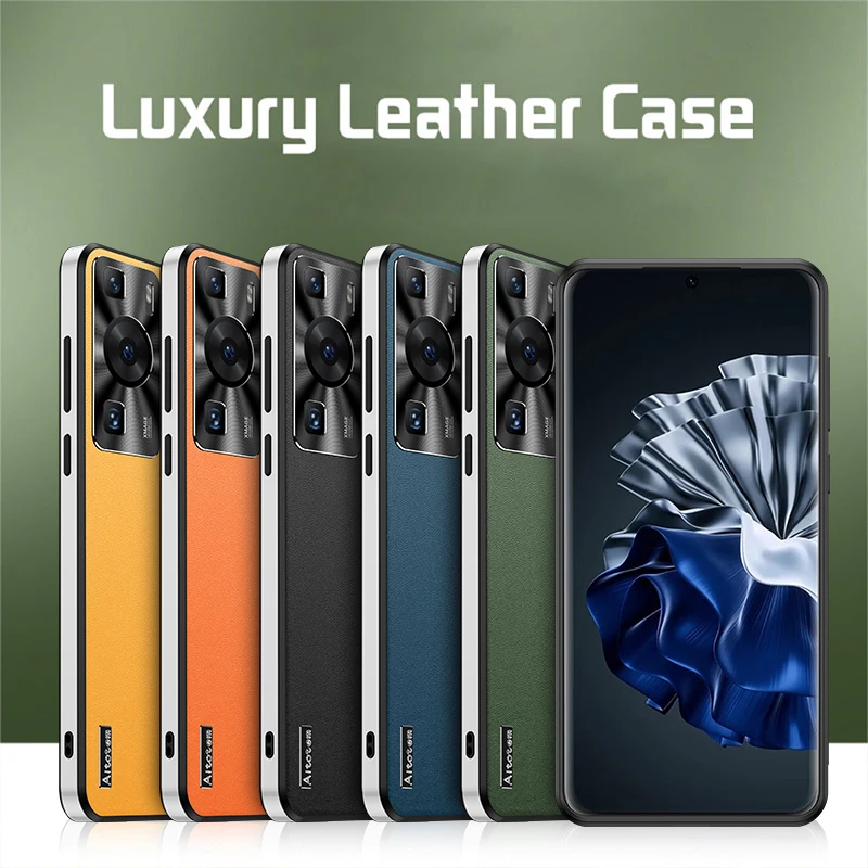 

Кожаный чехол Ультратонкий чехол для телефона для Huawei P60 Art P40 P50 P60 Pro Противоударный защитный чехол для полной камеры Задняя крышка