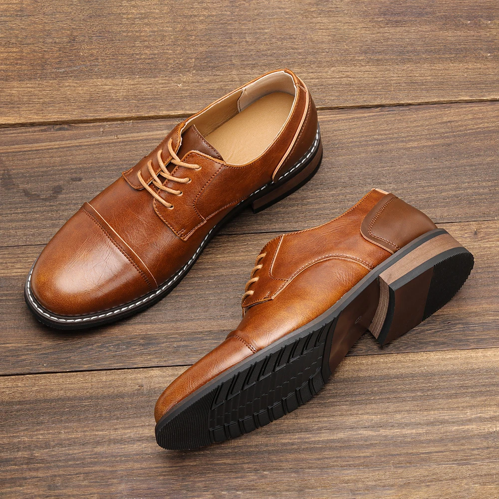 Size 7~13 Men Shoes 2024 New Men Casual Derby Shoes Fashion Men Leather Shoes #AL6606