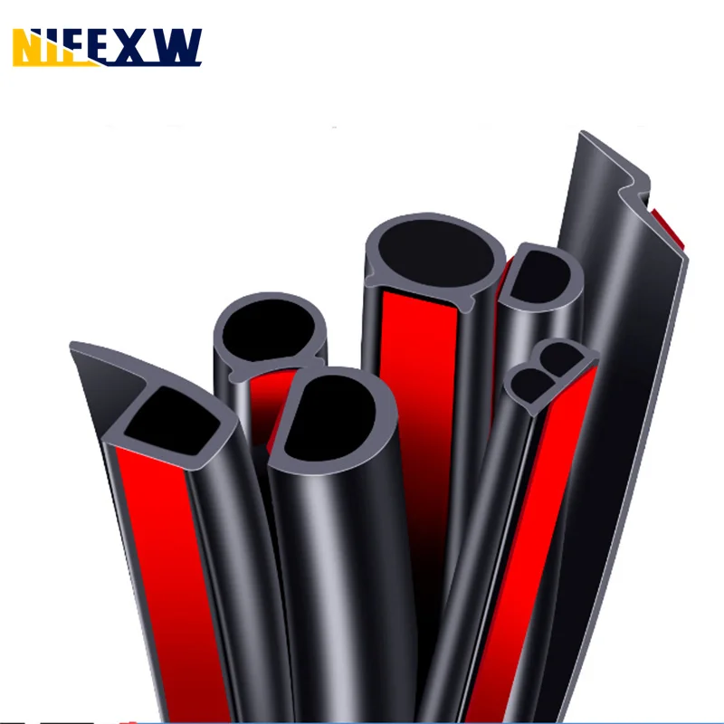 Auto Rubber Seals Car Door Sealing Strip  D Z P Type Noise Insulation Anti-Dust Soundproof Sealing Strips Car Door Seal Strip