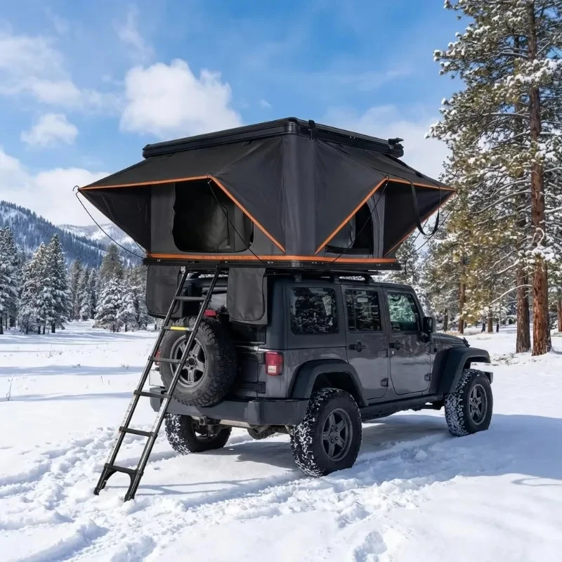 Hot Sale-Factory Direct Lightweight Hard Rooftop Tent - Person Four-Season Door Window Automatic Opening Aluminu