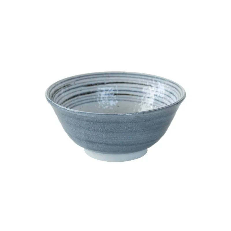 Japanese-Style Mino-yaki Shino Stoneware Bowl & Plate Set, Rice Bowl, Breakfast Plate, Large Soup Bowl, Pasta Plate - view 5