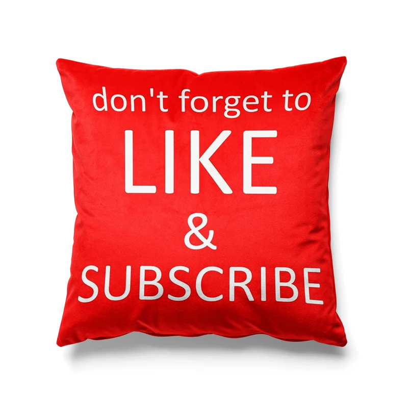 Aertemisi 18'' x 18'' Do Not Forget to Like and Subscribe Square Throw Pillow Cushion Covers Cases Pillowcases 45cm x 45cm