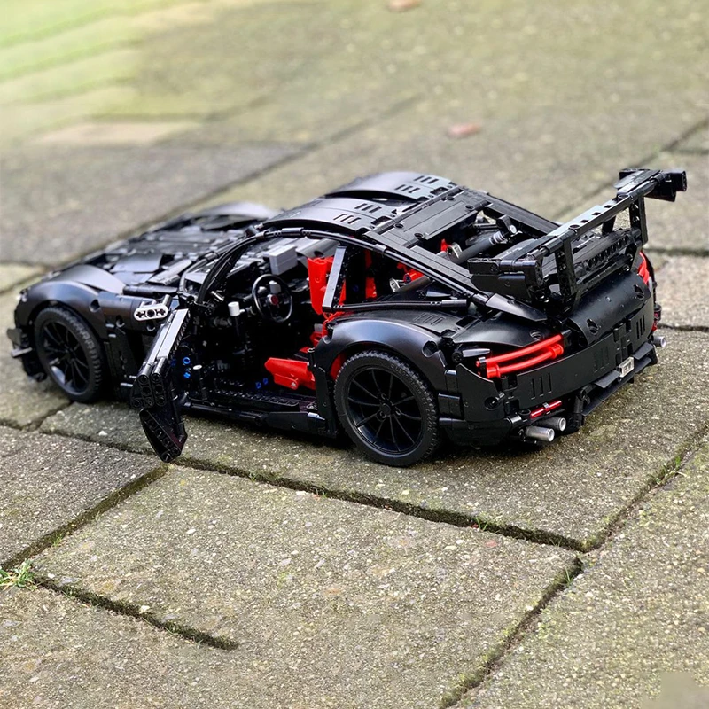 Moc Technical Car Mercedess GTR Black Sports Car Model Building  Blocks DIY Creative Assembly Bricks Toys Kids Christmas Gift