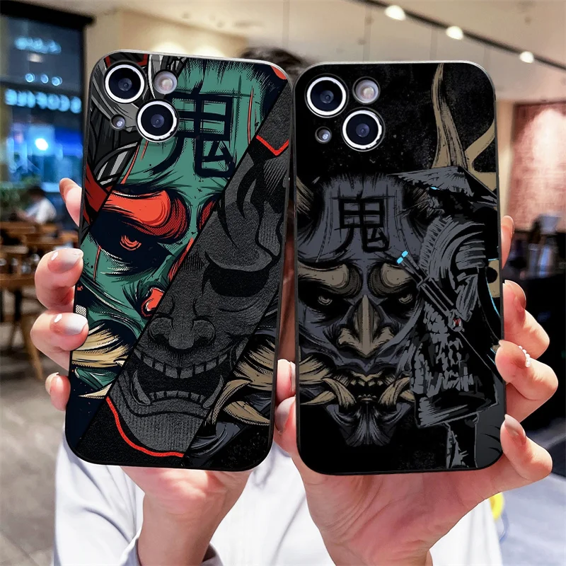 Japan Ghost Face Samurai Phone Case for OnePlus 13 12 13R 11 10 8 T 9 Pro Nord CE2 CE3 ACE2 ACE3 5G Soft Silicone Covers Fundas
