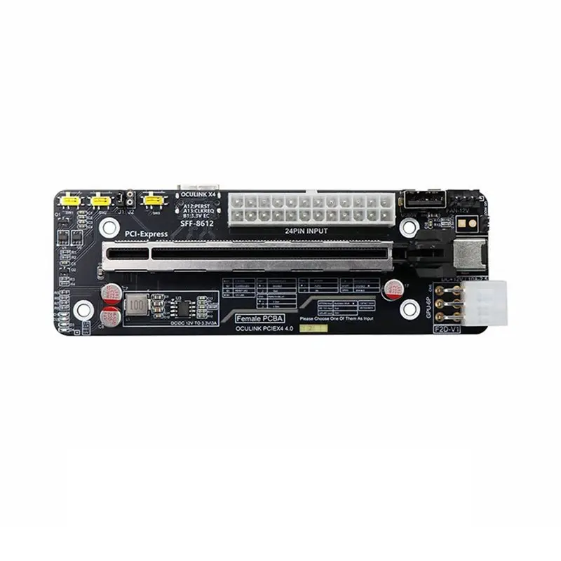 

Плата-адаптер A13E-Oculink SFF-8612 для PCIe X16 PCI-E 4.0 X4, док-станция Oculink GPU, порт питания ATX 24P, внешняя видеокарта для материнской платы