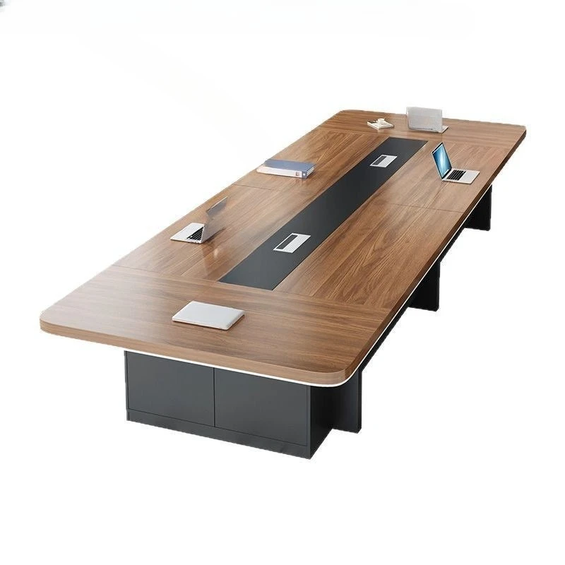 Office, large conference table, simple modern desk