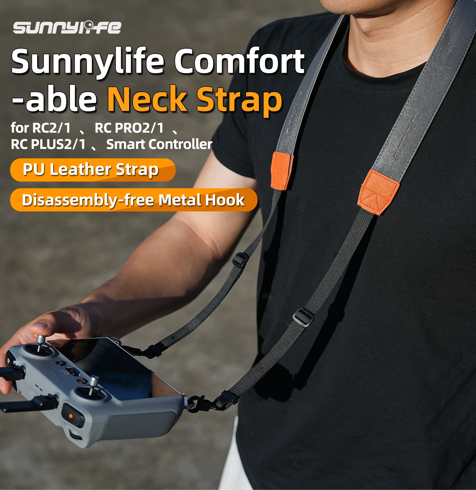 

For DJI RC2/1 RC PRO2/1 RC PLUS2/1 Drone General Remote Control Lanyard Neck Strap Buckle Rope Remote Control Accessories