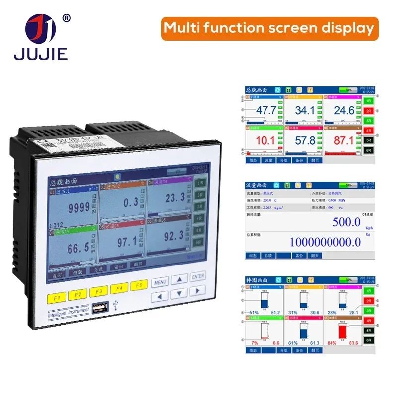 16 قناة مسجل بيانات درجة الحرارة بدون ورق لقياس ضغط الرطوبة