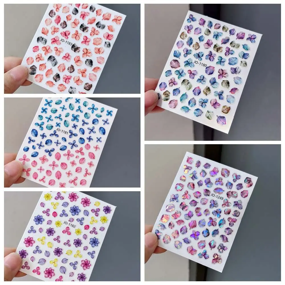 Manicure Ornaments Dry Flowers Nail Stickers Laser Flowers Decorated DIY Nail Charms Laser Flowers Nail Decals Nail Art Supplies