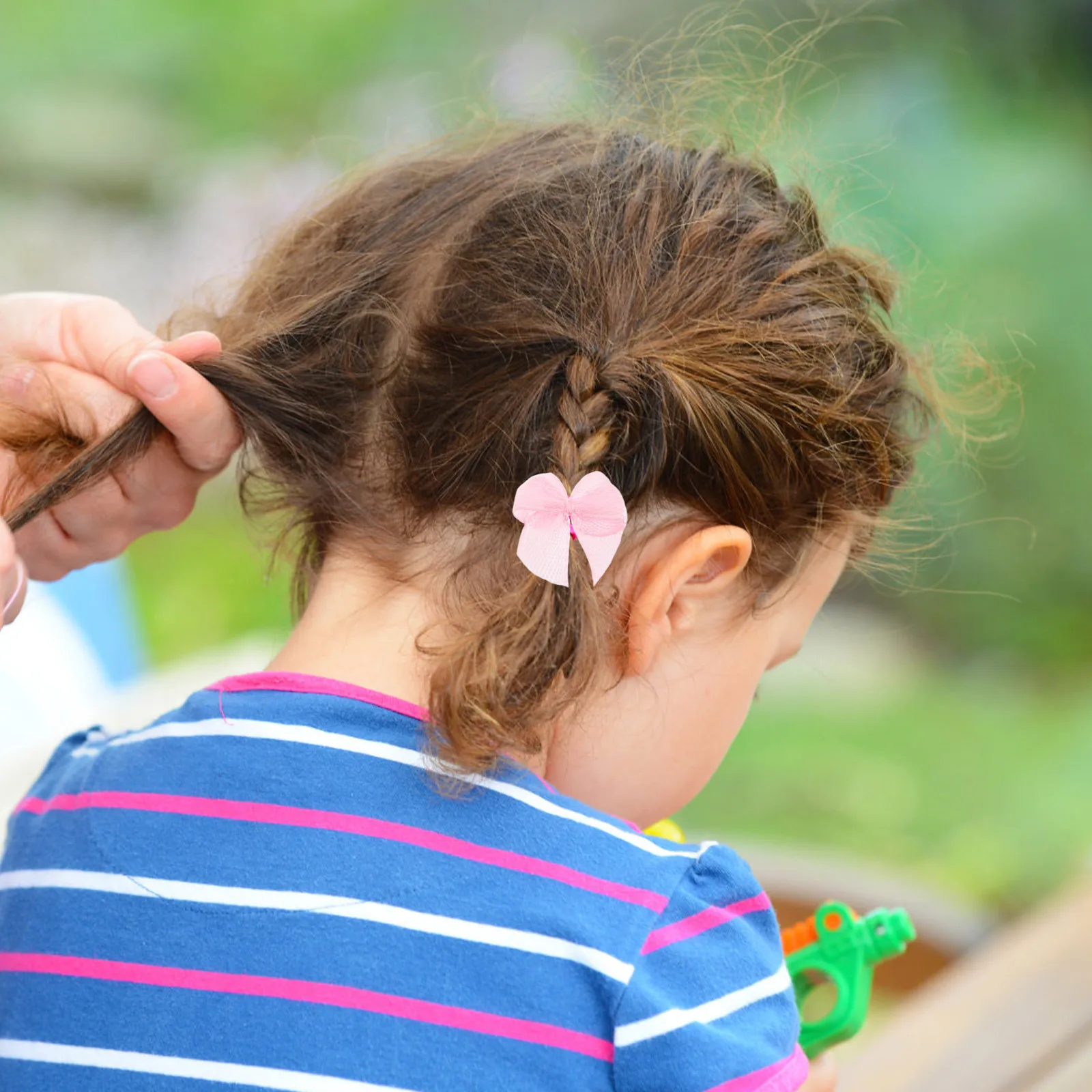 200 шт. детские банты для волос розовые мини-банты для девочек легкие долговечные полиэстеровые поделки своими руками сувениры для вечеринок аксессуары для волос
