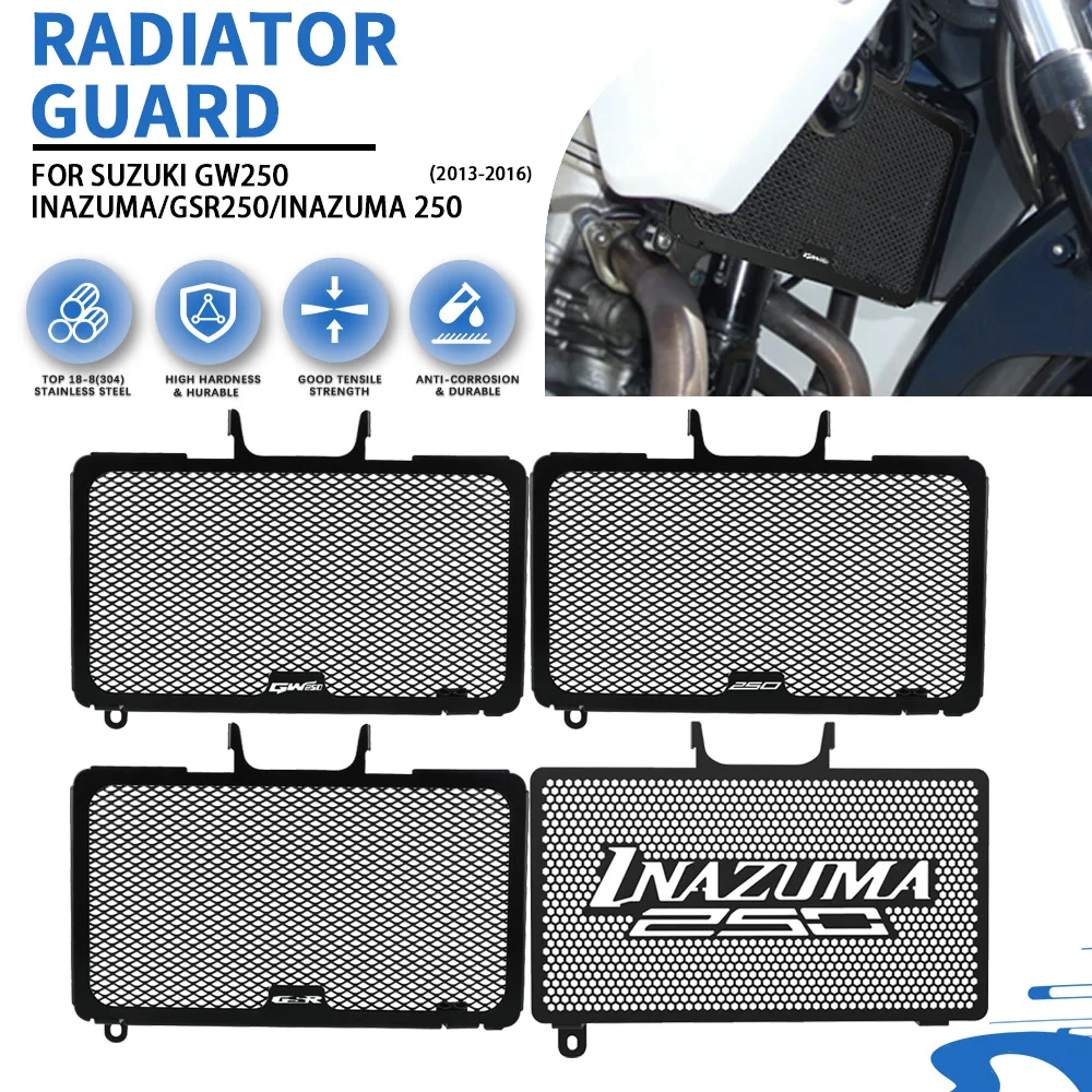 Para suzuki gw250 inazuma gw gsr 250 2013 2014 2015 2016 2017 motocicleta gsr250 radiador guarda capa tanque de combustível proteção grill