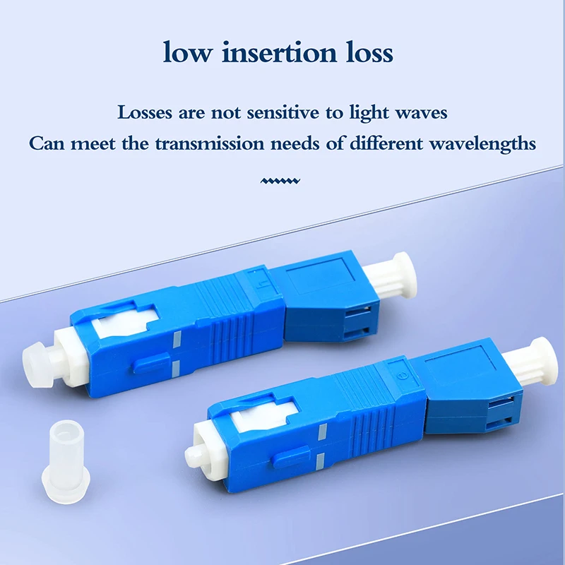 1pc Single Mode SC Male to LC Female Hybrid Optical Fiber Adapter Connector for Optical Power Meter Accessories Replacement