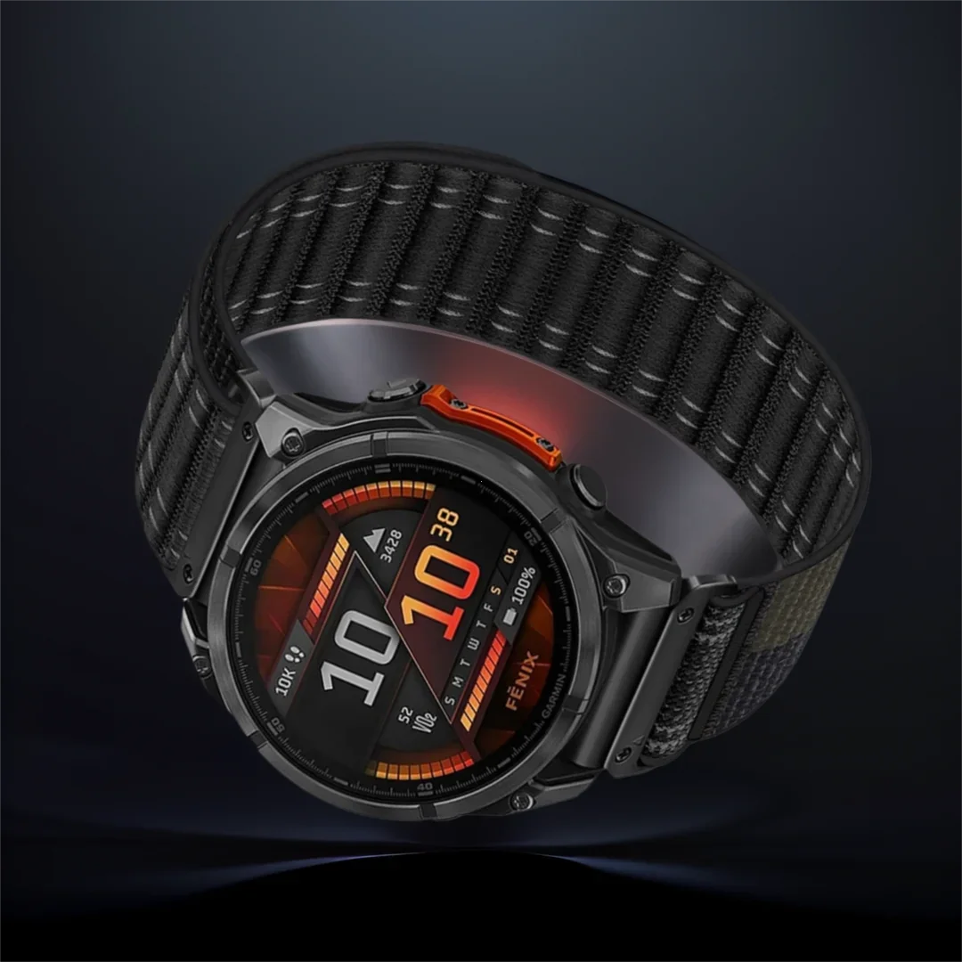 22 مللي متر 26 مللي متر الفرقة ل Garmin Fenix 8 7 Pro 7S 6X 6 5X 5Plus Venu 3 4 غريزة 3 47 43 النايلون سوار ساعة كوريا Forerunner حزام #1