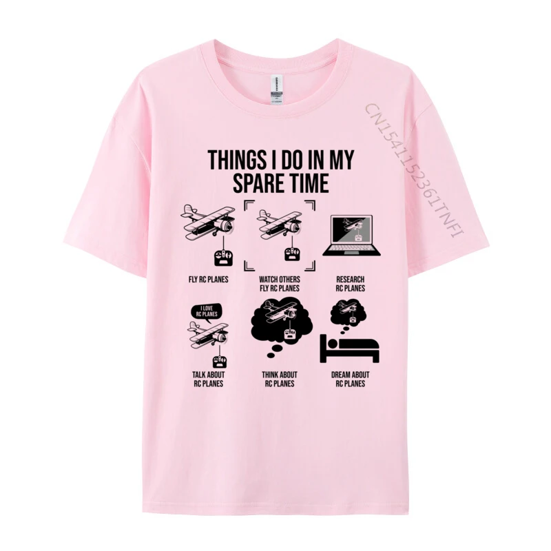 Things I Do In My Spare Time RC Plane Flying Special Normal Design Tshirts Combed Cotton Tops & Tees for Men T-Shirt Print