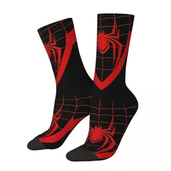 Retro Miles Men's Socks Spider Web Animal Unisex Novelty Pattern Printed Crazy Crew Sock Gift