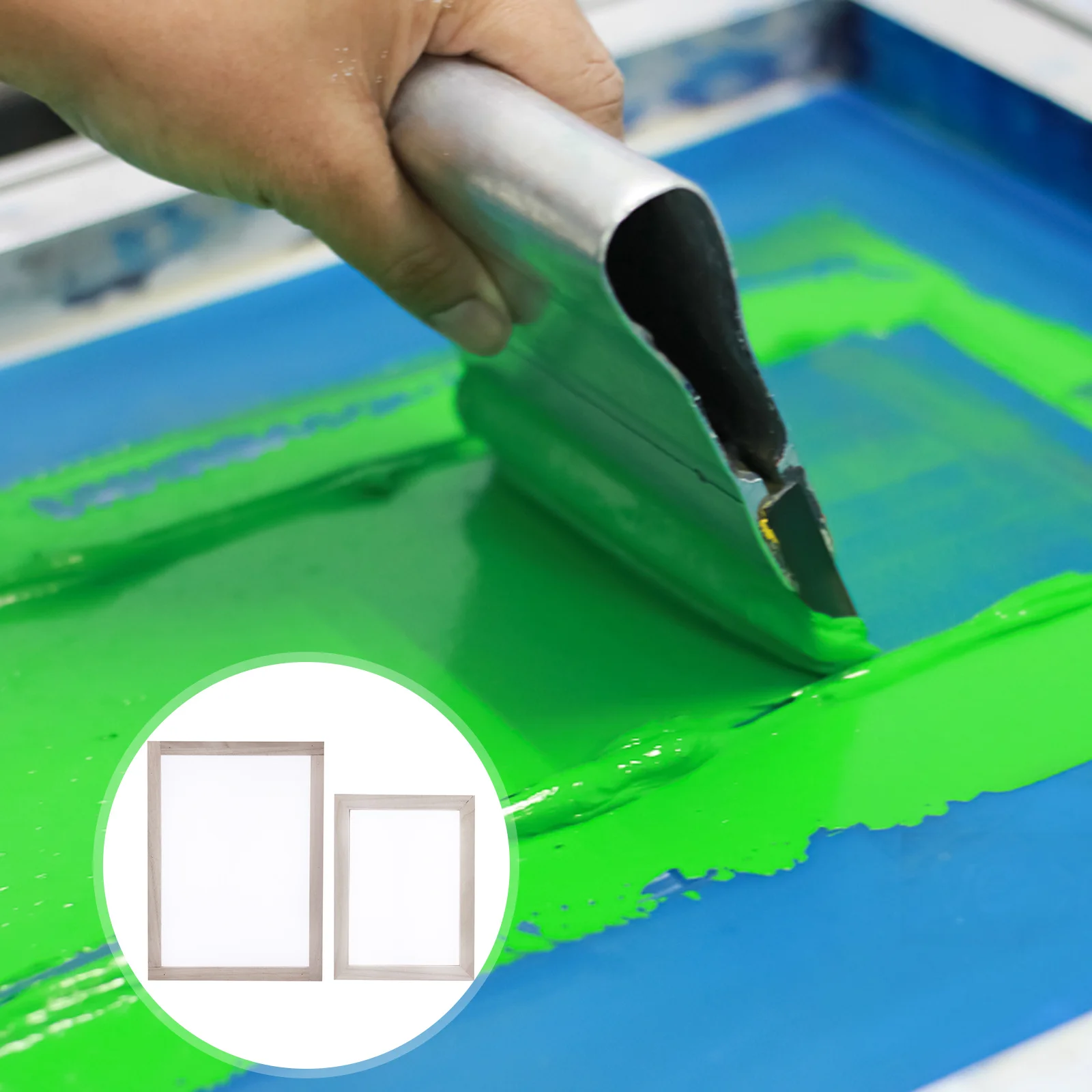 

2Pcs Handmade Paper Frame Wooden DIY Crafting Tool for Kids Educational Art Project Screen Printing Starter Kit