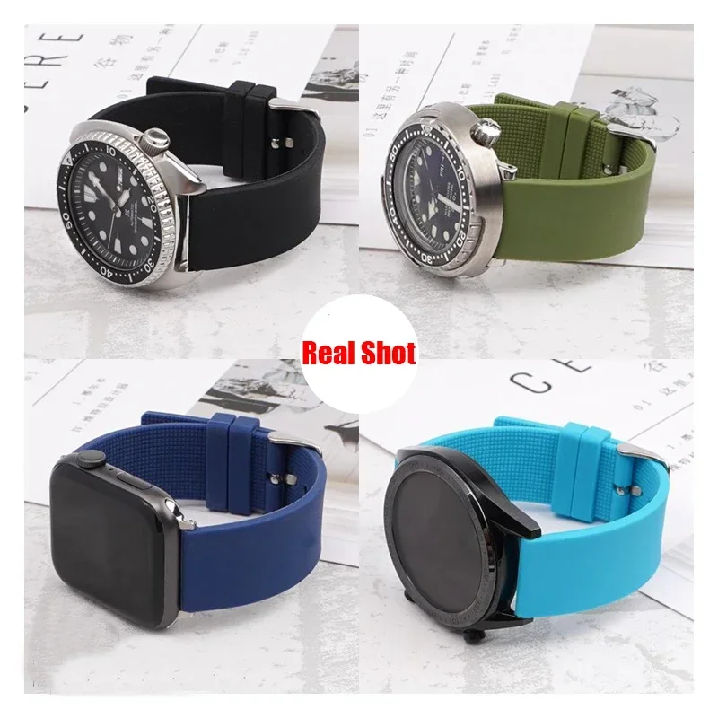العالمي المطاط سيليكون حزام 12/14/16/18/20/22/24 مللي متر الرجال النساء لينة الرياضة مقاوم للماء ساعة ذكية الفرقة سوار لهواوي GT 4