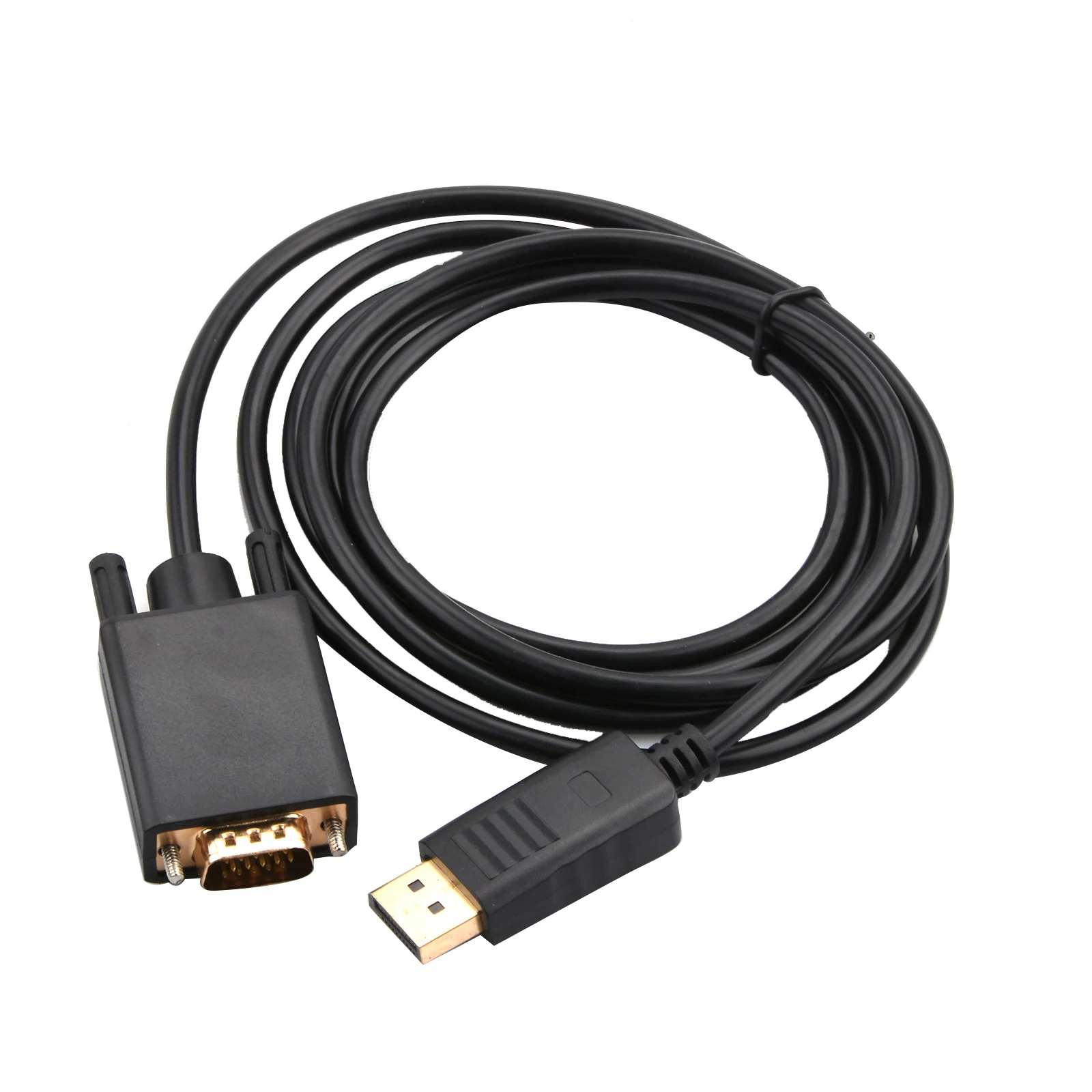 

Кабель-переходник DisplayPort-VGA 1.8M, поддержка разрешения до 1080P (1920x1200), штекер-штекер