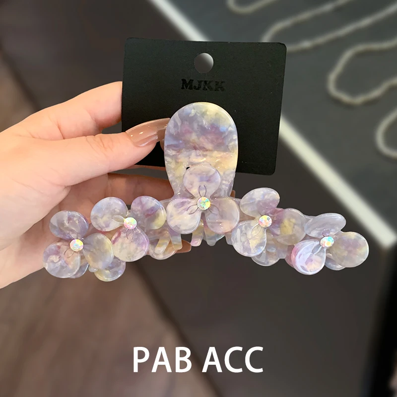 

South Korea's new mermaid Ji colorful acetic acid flower shark clip