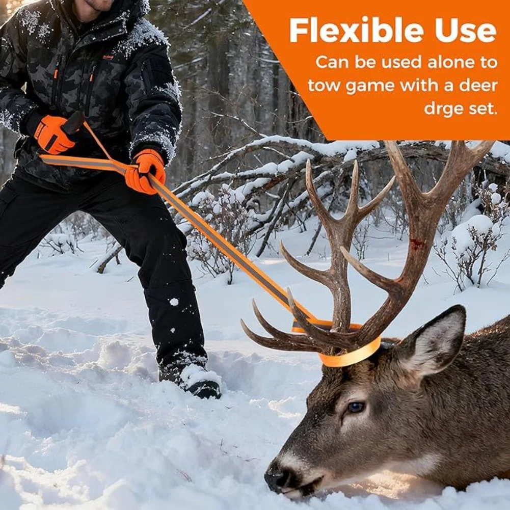 

Heavy Duty Deer Drag Harness & Rope For Outdoor Hunting Deer Antler Leash Multipurpose Deer Dragging Rope Hunting Accessories
