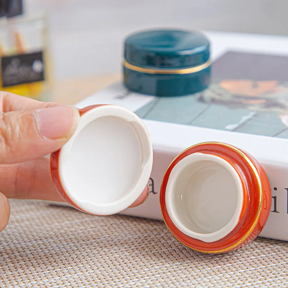 

3Pcs Mini Ceramics Pots Multifunctional Makeup Bottles Good Sealing Performance Daily Use Jars Ceramics Pots
