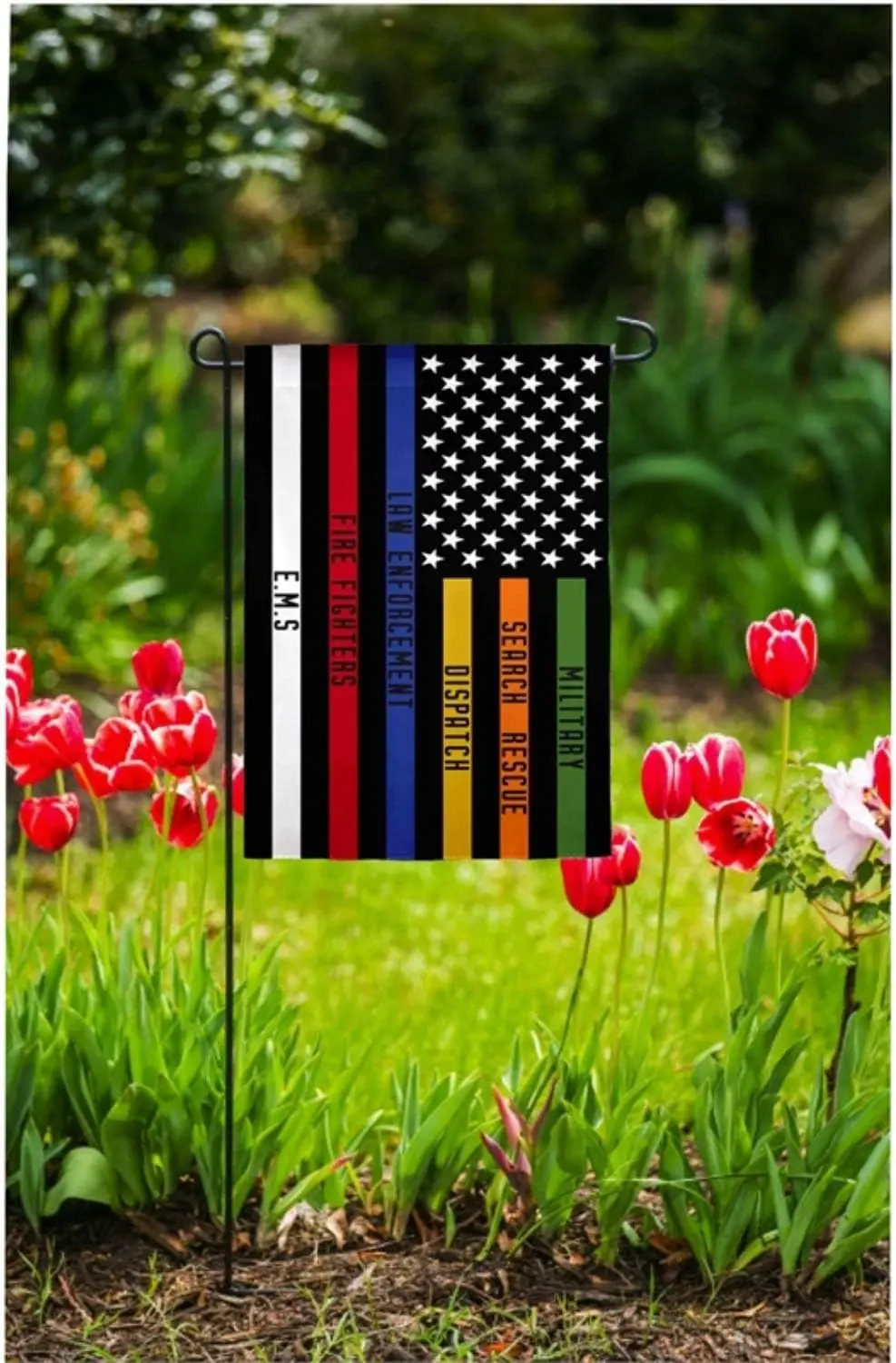 Evergreen Flag Responders Thin Line Garden Suede Flag | Patriotic Garden Flag 12x18 Double Sided | Small American House Flag GGO