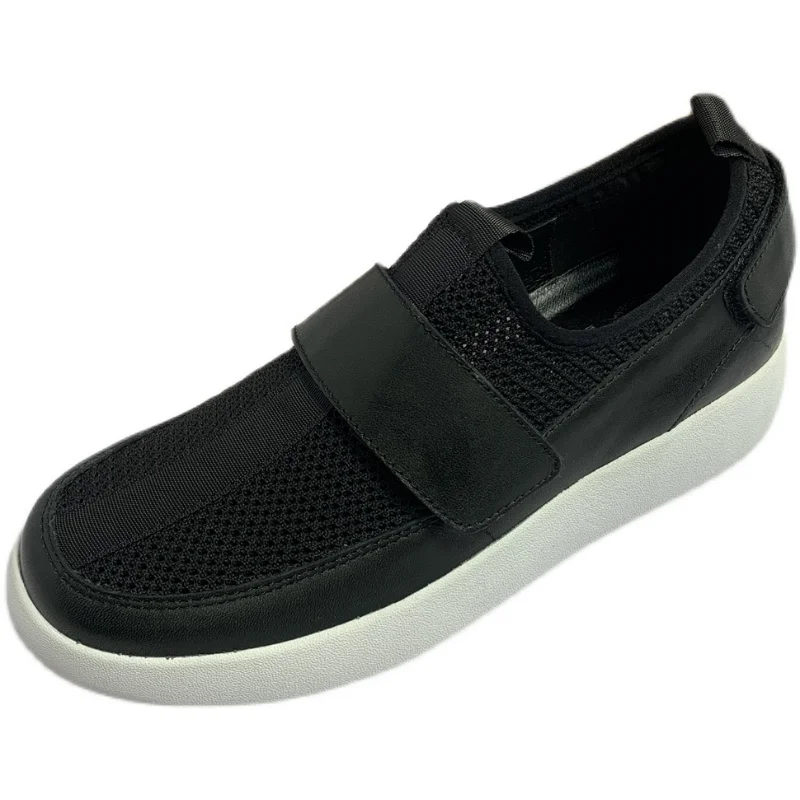 Sapatos masculinos de couro genuíno da marca Sundance, respiráveis, ultra leves, com aumento de altura, casuais, esportivos, ...