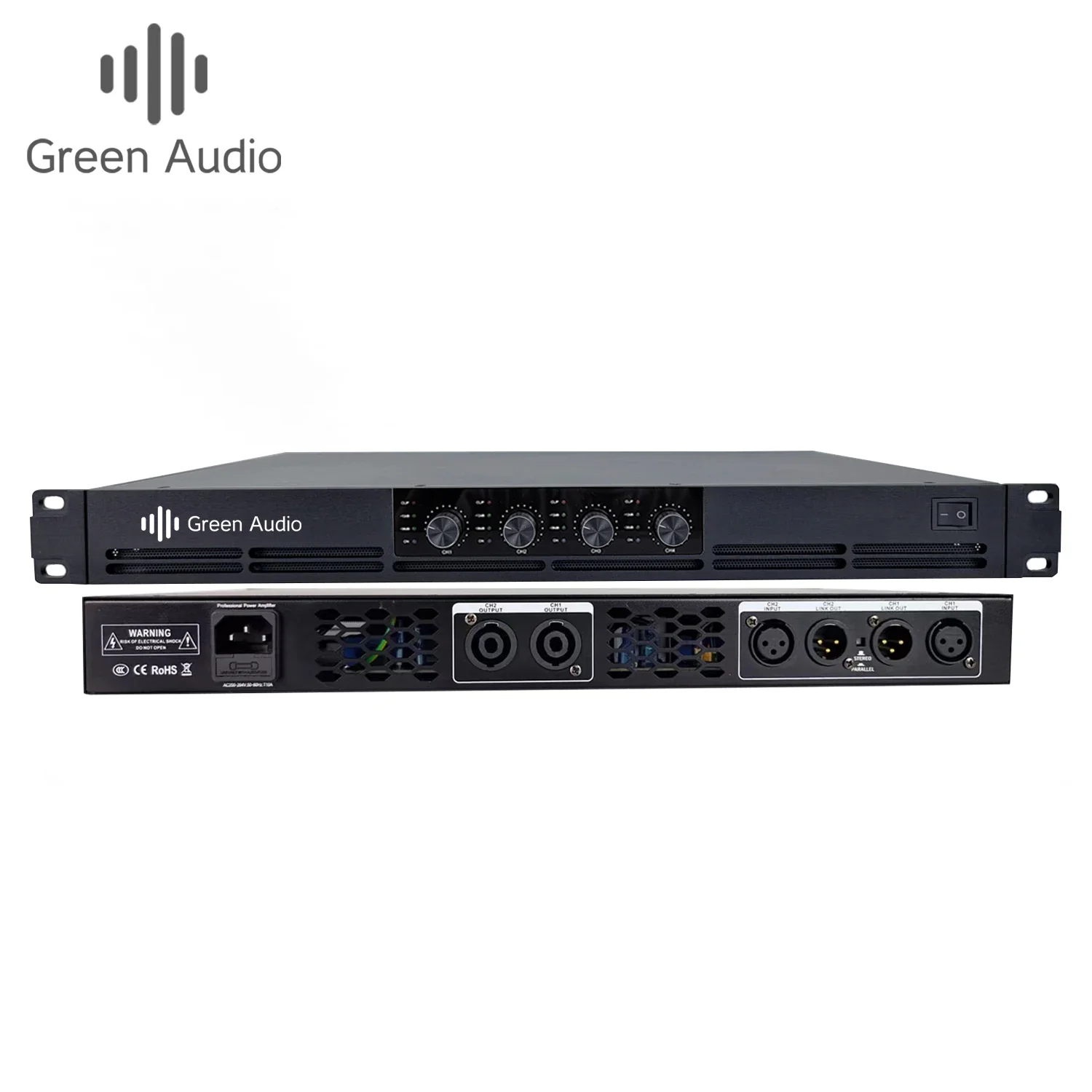 GAP-G12004 Professional digital power amplifier 2700W 1U 4-channel home stage audio high power amplifier