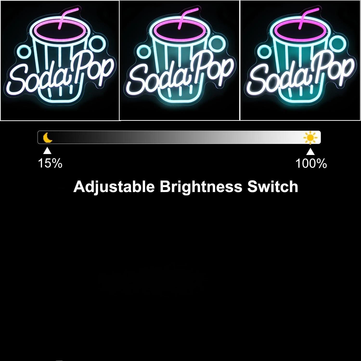 الصودا البوب LED النيون تسجيل USB عكس الضوء ضوء النيون تسجيل ل غرفة نوم غرفة معيشة حفلة عيد ميلاد هدية الجدار الديكور