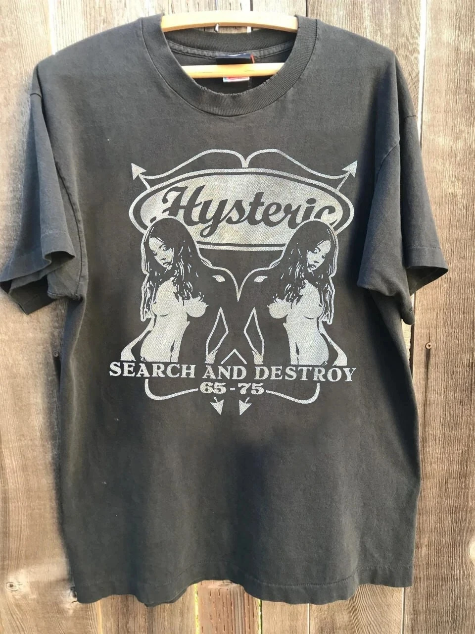 NEW Hysterical Glamour Search and Destroy Print Japan Archives 2000s T-Shirt Men's Summer New Men's Women's Cotton Top S-5XL