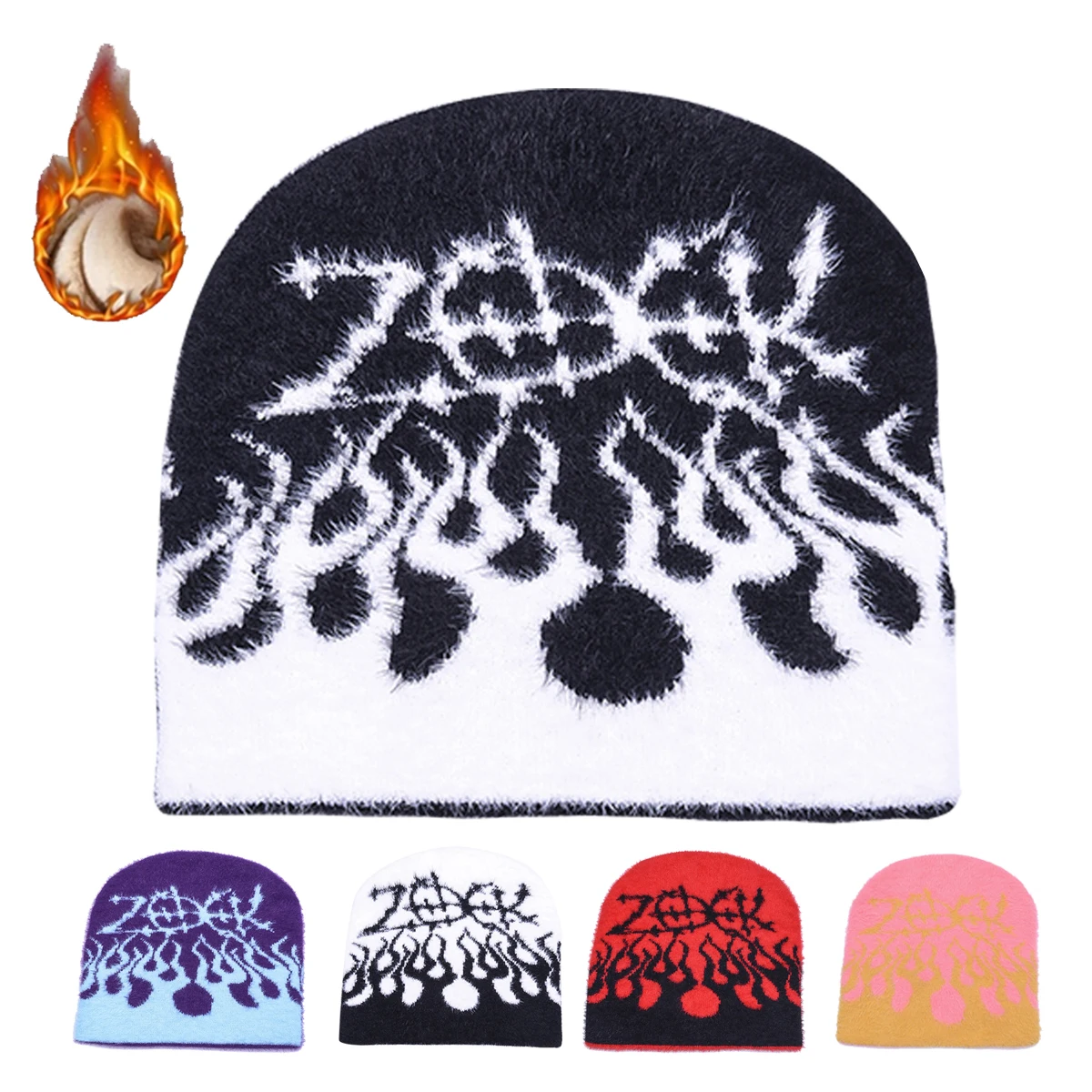 Novelty wool knitted hat Unisex Beanie Hats for Men Women Winter Knit Beanies