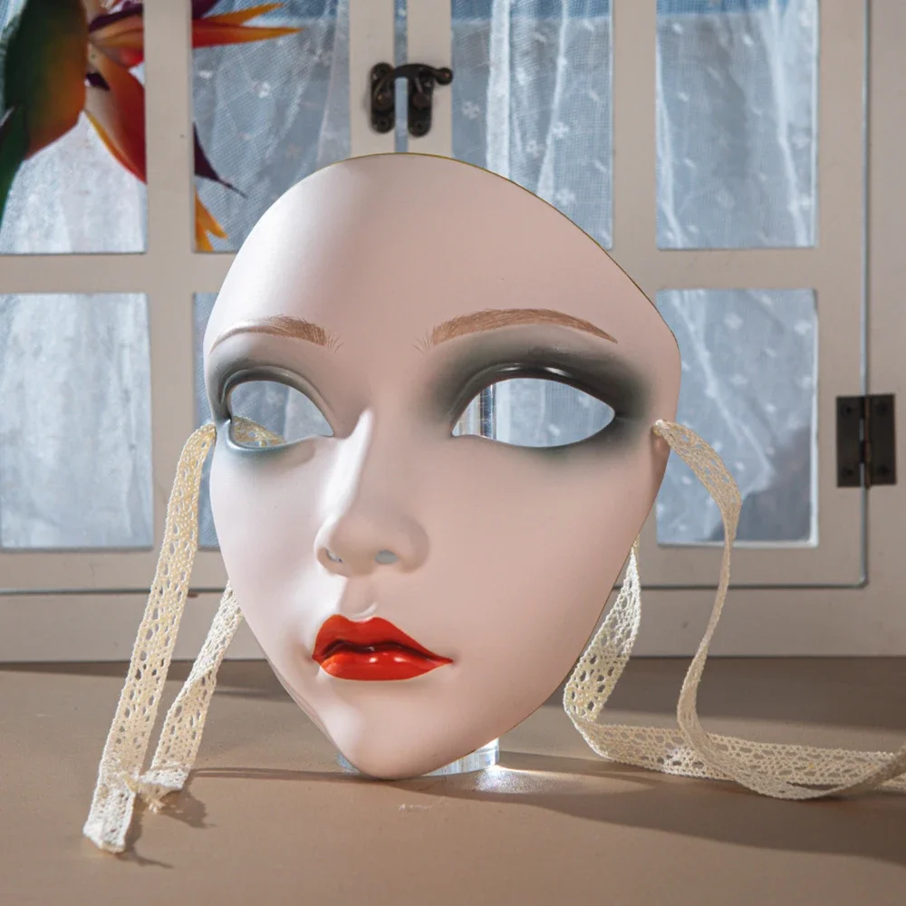 Ancient Beauty Mask Cosplay Party Anime Mask Carnival Hand-Painted Mask Masquerade Cosplay Party Role Play Costume Accessories