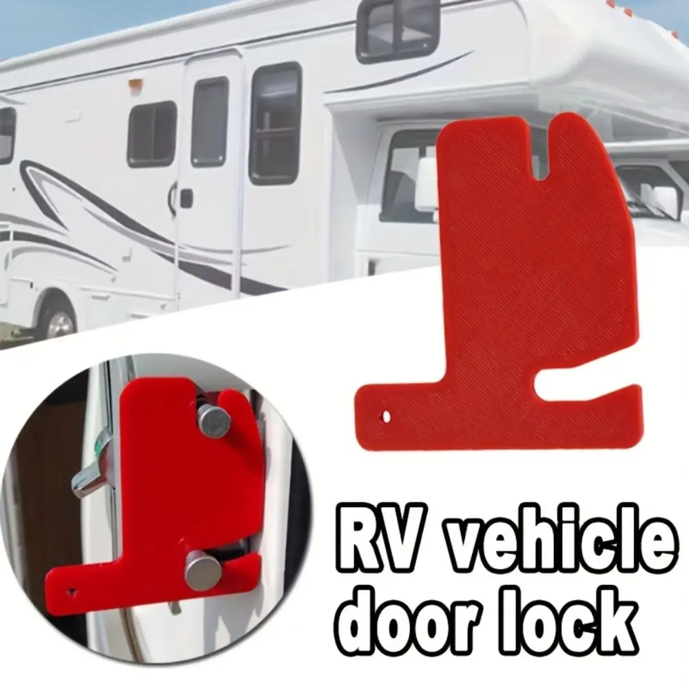 

Red Colored Recreational Vehicle Door Lock Secure Design Practical Solution Entry Lock Easy Identification Safety Lock