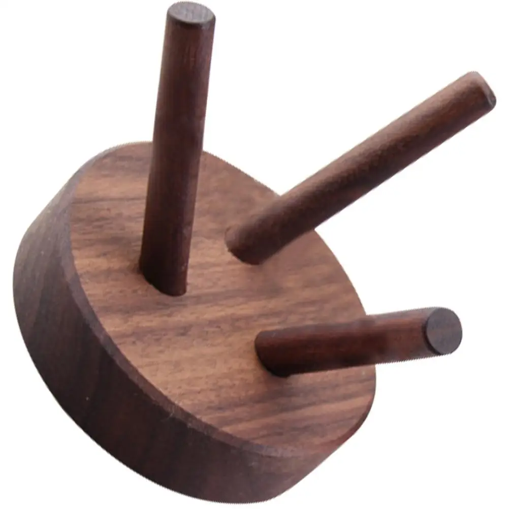 

Walnut Display Sphere Holder Small Wood Pedestal Base Crystal Sphere Holder Retro Ornament Wooden Display