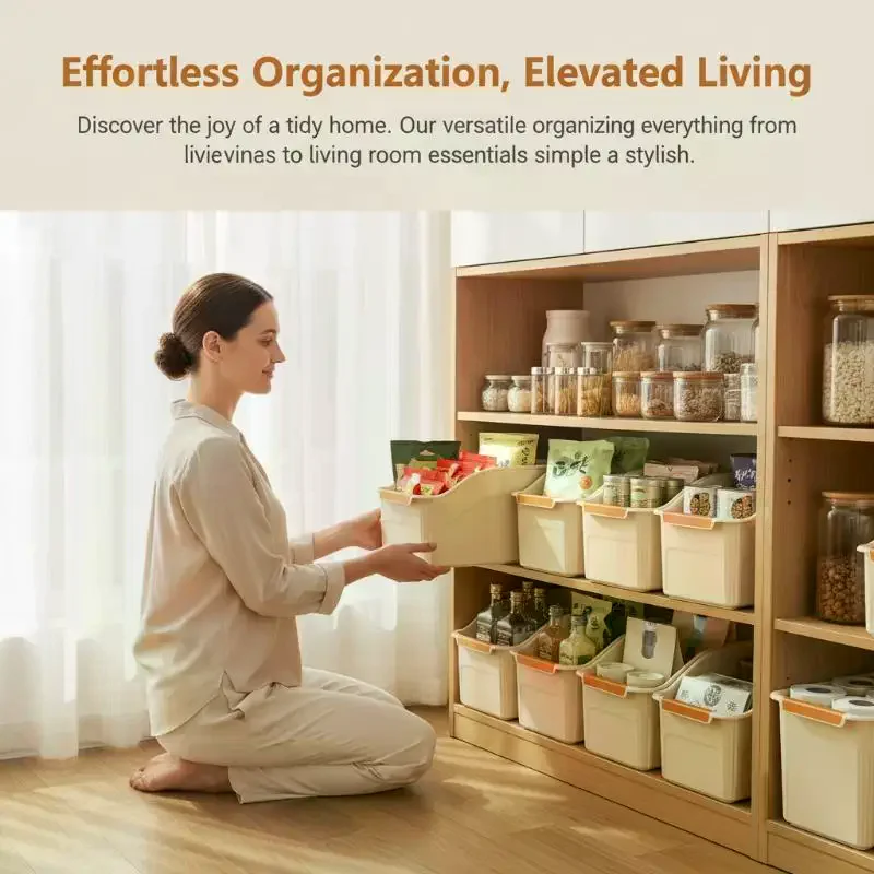 Stackable Plastic Storage Bins - đánh giá và giá Stackable Pantry Bin