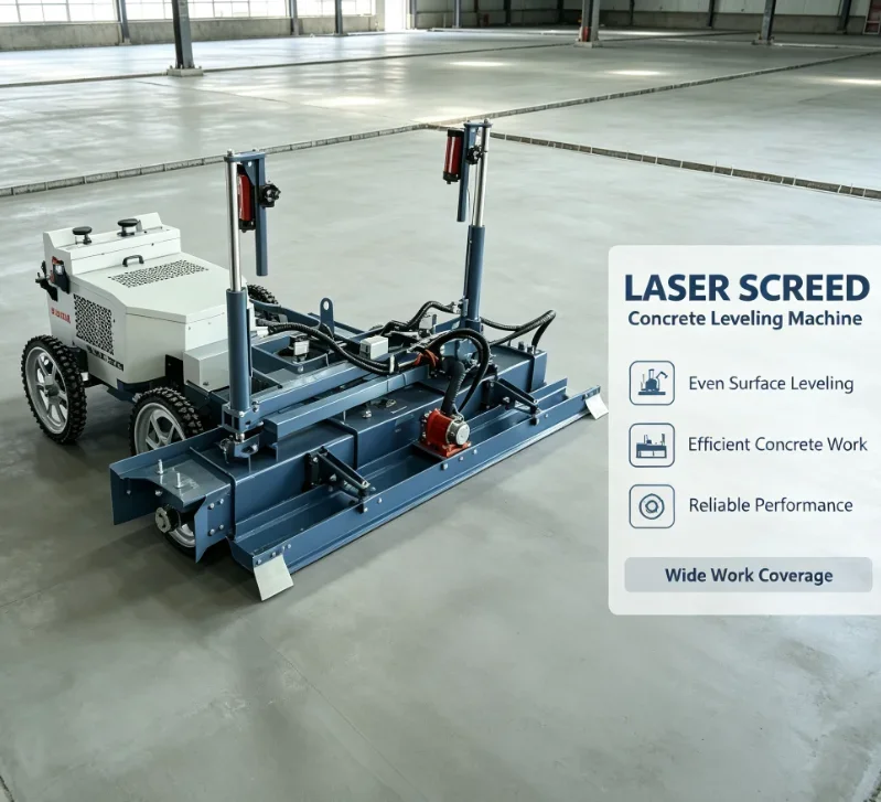 3.2kw Concrete Laser Leveling Machine Two Wheel Concrete Floor Laying Grader