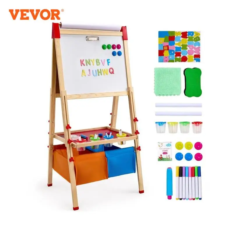 VEVOR الأطفال لوحة الرسم المغناطيسي WordPad الطفل اللون الكتابة على الجدران الدائمة الفن الحامل ألعاب الرسم التعليمية هدية للأطفال فتاة