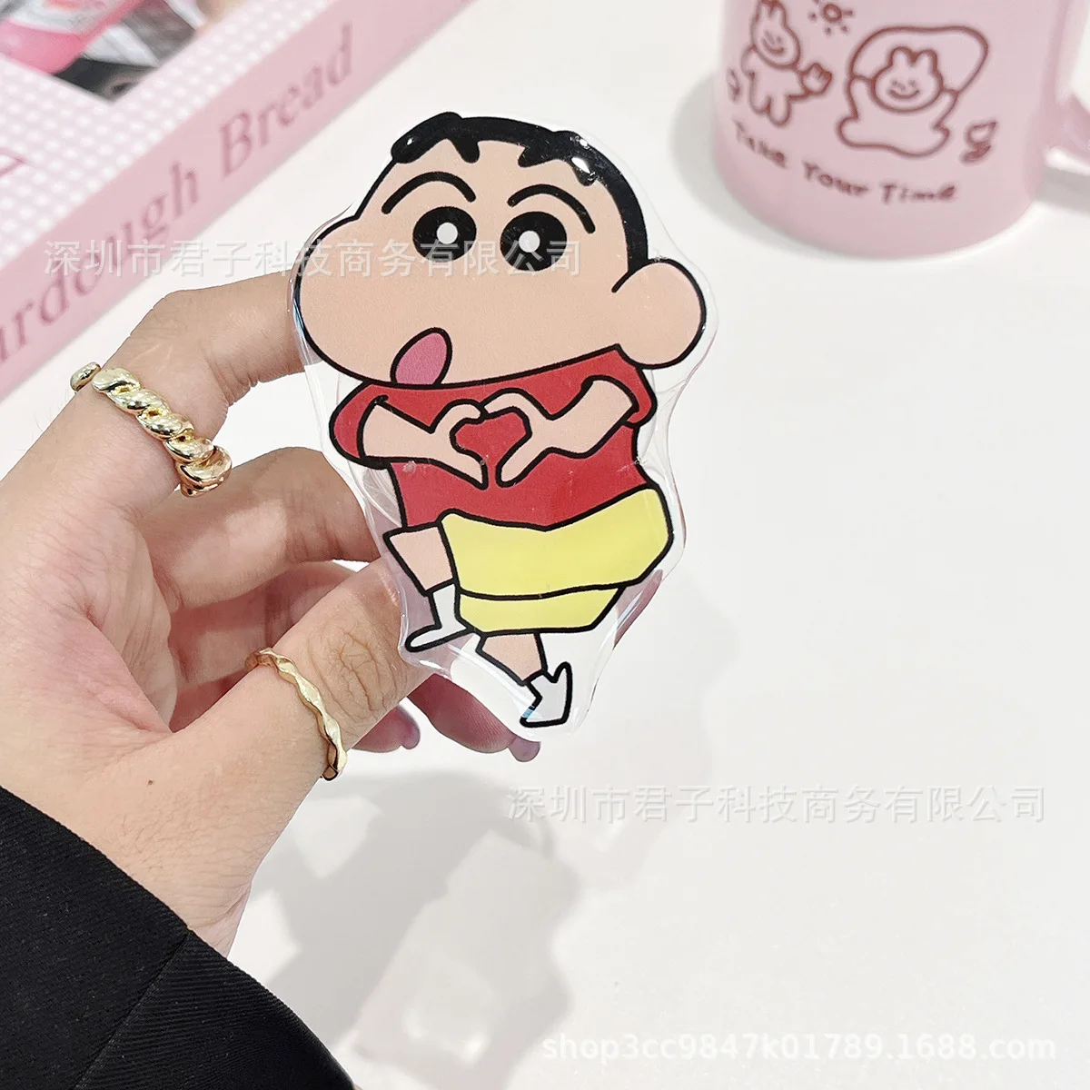 Fun And Cute Cartoon Crayon Shin-Chan Suitable For Magsafe Magnetic Stand Air Bag Telescopic Desktop Magnetic Girl Gifts - view 3