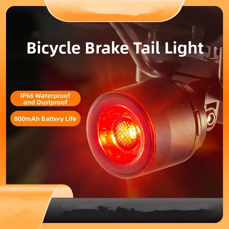 Smart Brake Sensing LED Bike Tail Light Rechargeable Long Runtime Cycling Safety Light For MTB Road Night Outdoor Riding Equipme
