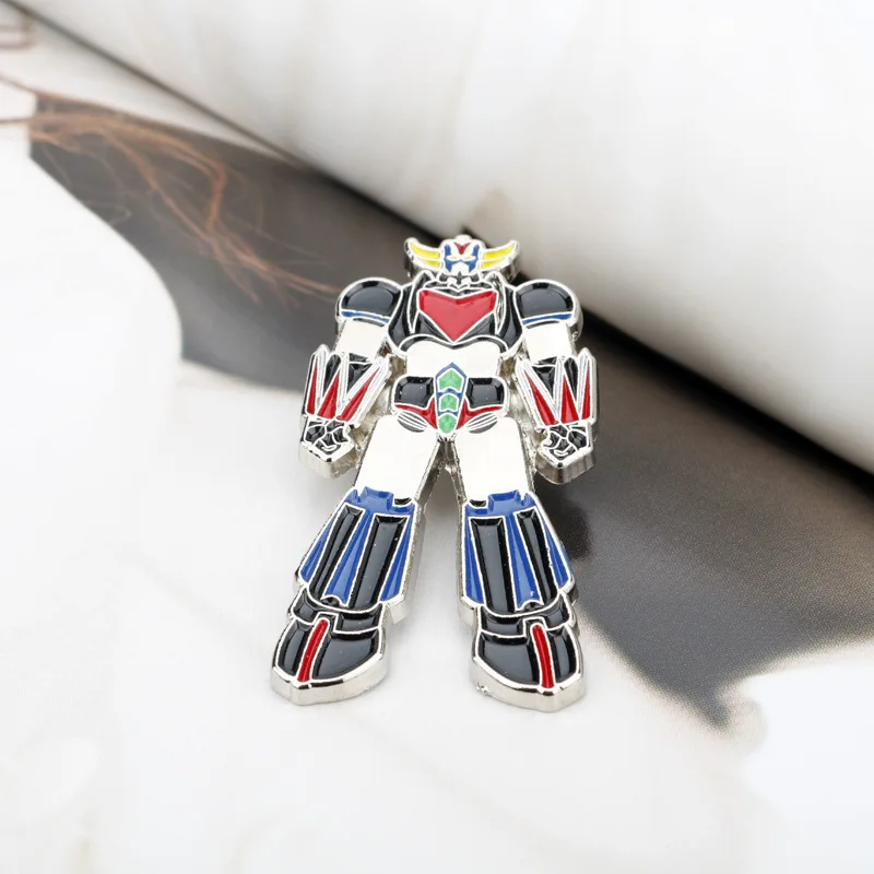 Anime Mazinger Z Robot Enamel Brooches Cute Cartoon Metal Badge Lapel Coat Backpack Hat Pin Cosplay Jewelry Accessories Gift