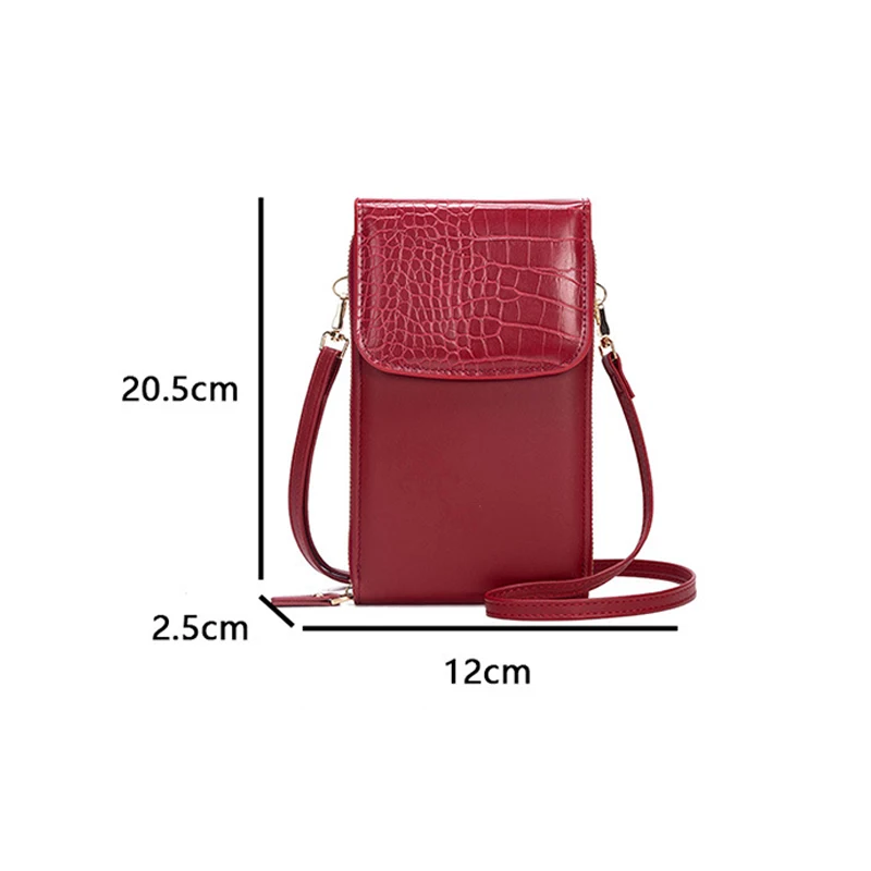 Pu Leder Damen Beutel Tasche Handy tasche Umhängetasche Brieftasche Umhängetasche einfache Nische Design Sinn Umhängetasche