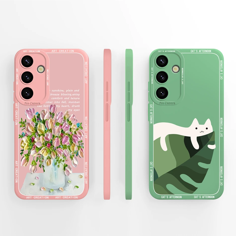 For Samsung Galaxy S24 Plus Ultra Case Elegant Rose Soft Liquid Silicone Full Coverage Back Cover For Samsung S 24 Coque Funda