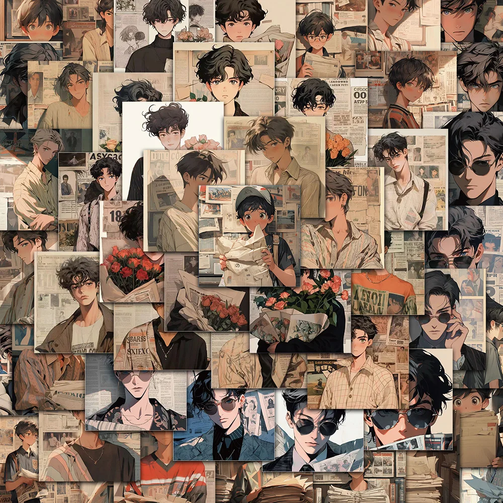 50/100PCS Anime Hübscher Junge Graffiti Aufkleber Telefon Notebook Bild Bücher Schreibtisch Lampen Helme Diy Dekorative Aufkleber