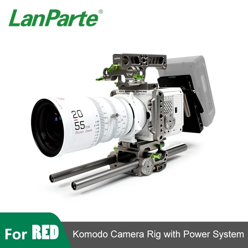 

Lanparte KMDC-02 Camera Cage Rig for RED KOMODO 6K Camera Wooden Hadle Adapter Cold Shoe Mount Bracket