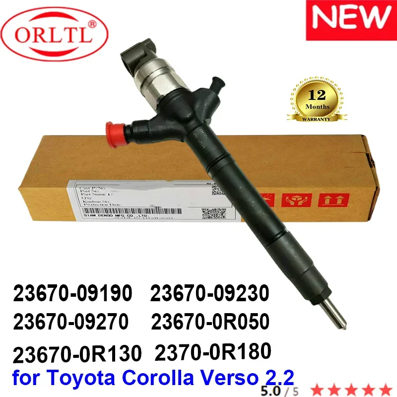 23670-09270 Diesel Injector 23670-0R130 2370-0R180 23670-09190 23670-09230 23670-0R050 For Toyota Corolla Verso 2.2 D